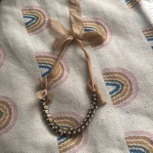 J. Crew statement necklace with ribbon ties